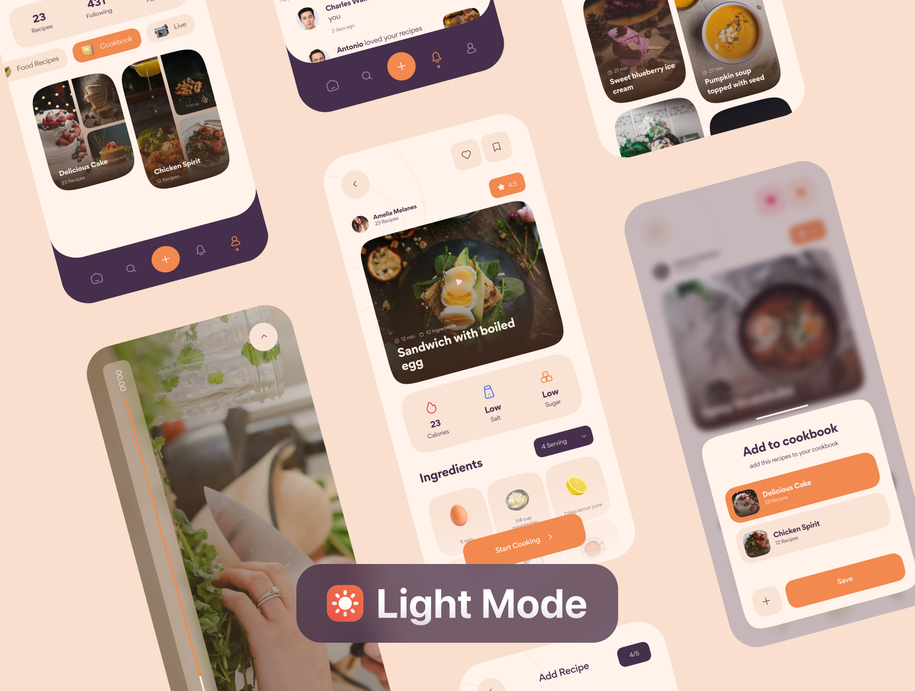 优雅食品食谱社交应用UI界面设计套件 Appétit - Food Recipes App UI Kit_img_2