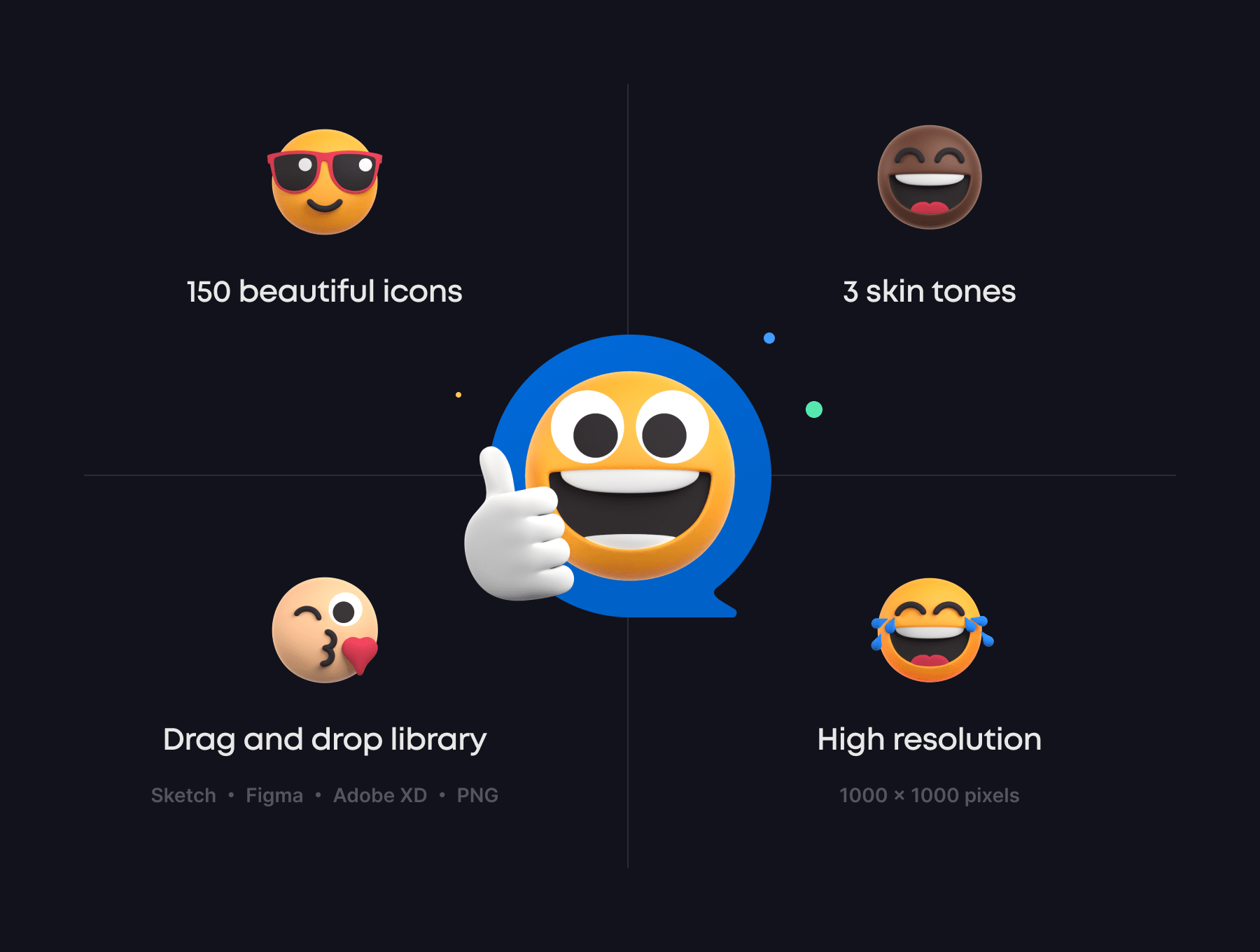 时尚趣味潮流创意3D卡通emoji笑脸表情包png免抠icon图标设计素材 Smilies 3D Emoji Pack_img_2