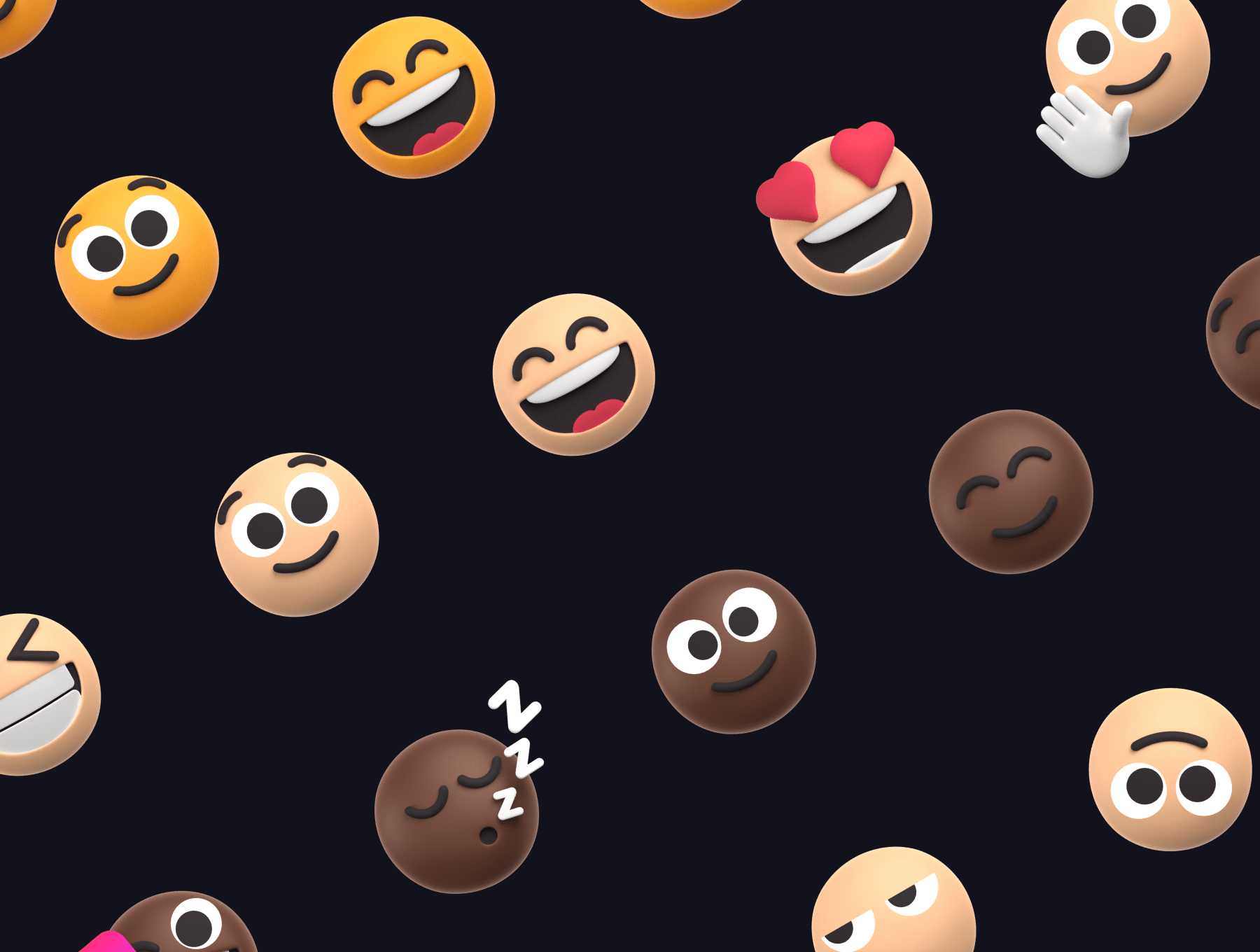 时尚趣味潮流创意3D卡通emoji笑脸表情包png免抠icon图标设计素材 Smilies 3D Emoji Pack_img_2