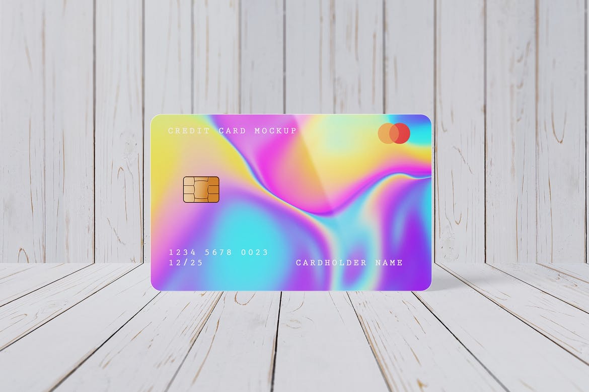 8个高品质银行信用卡卡片设计展示贴图样机模板 Credit Card Mockup_img_2