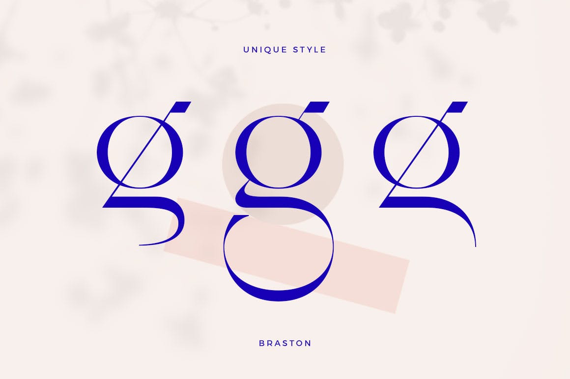 现代优雅品牌邀请函标志设计衬线英文字体 Braston - Elegant Serif Font_img_2