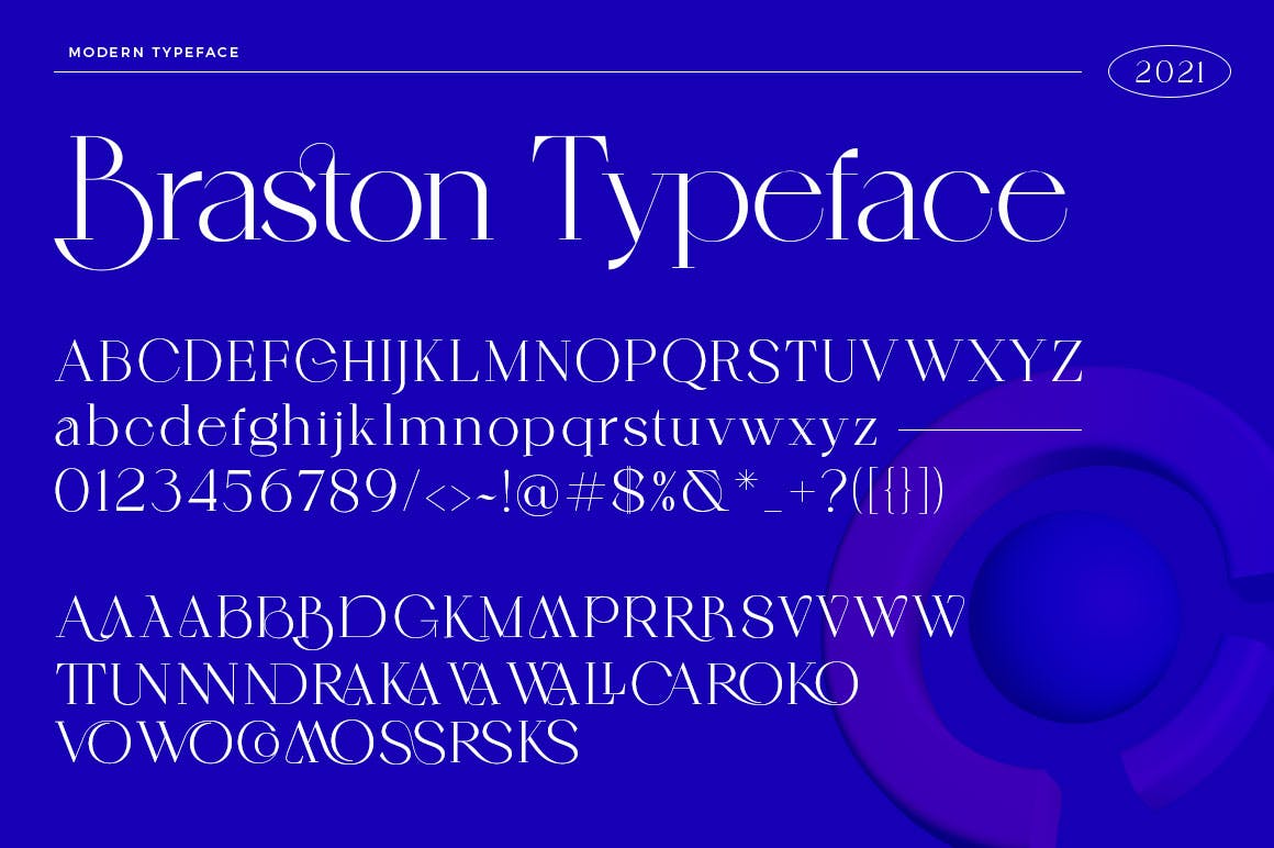 现代优雅品牌邀请函标志设计衬线英文字体 Braston - Elegant Serif Font_img_2