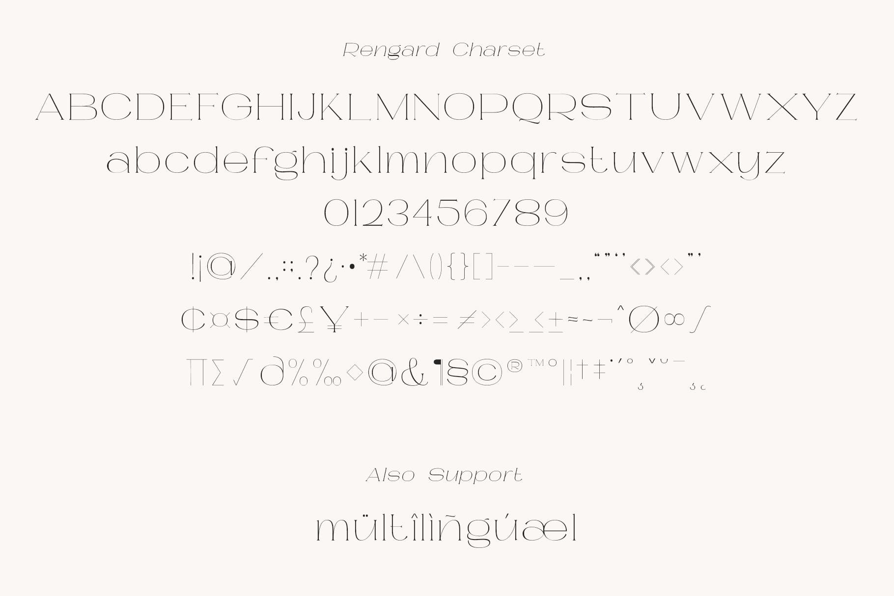 复古标识品牌婚礼设计衬线英文字体 Rengard - Modern Serif Typeface_img_2