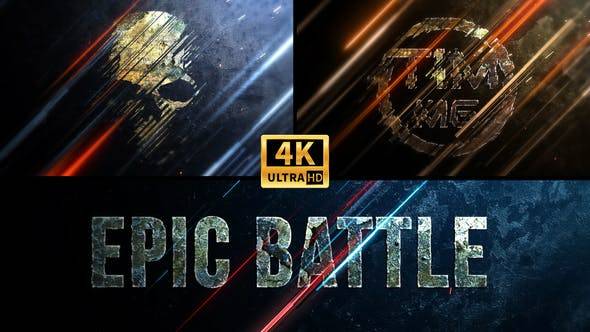 AE模板 史诗般的战斗标题标志动画演示4K模板 Videohive - Epic Battle Logo 4K_img_3