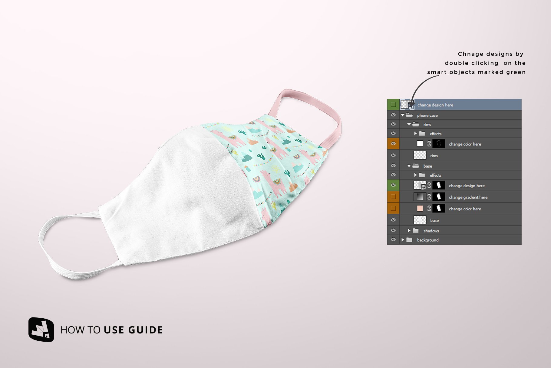 可重复使用棉质口罩印花设计样机素材 Reusable Cotton Mask Mockup_img_2