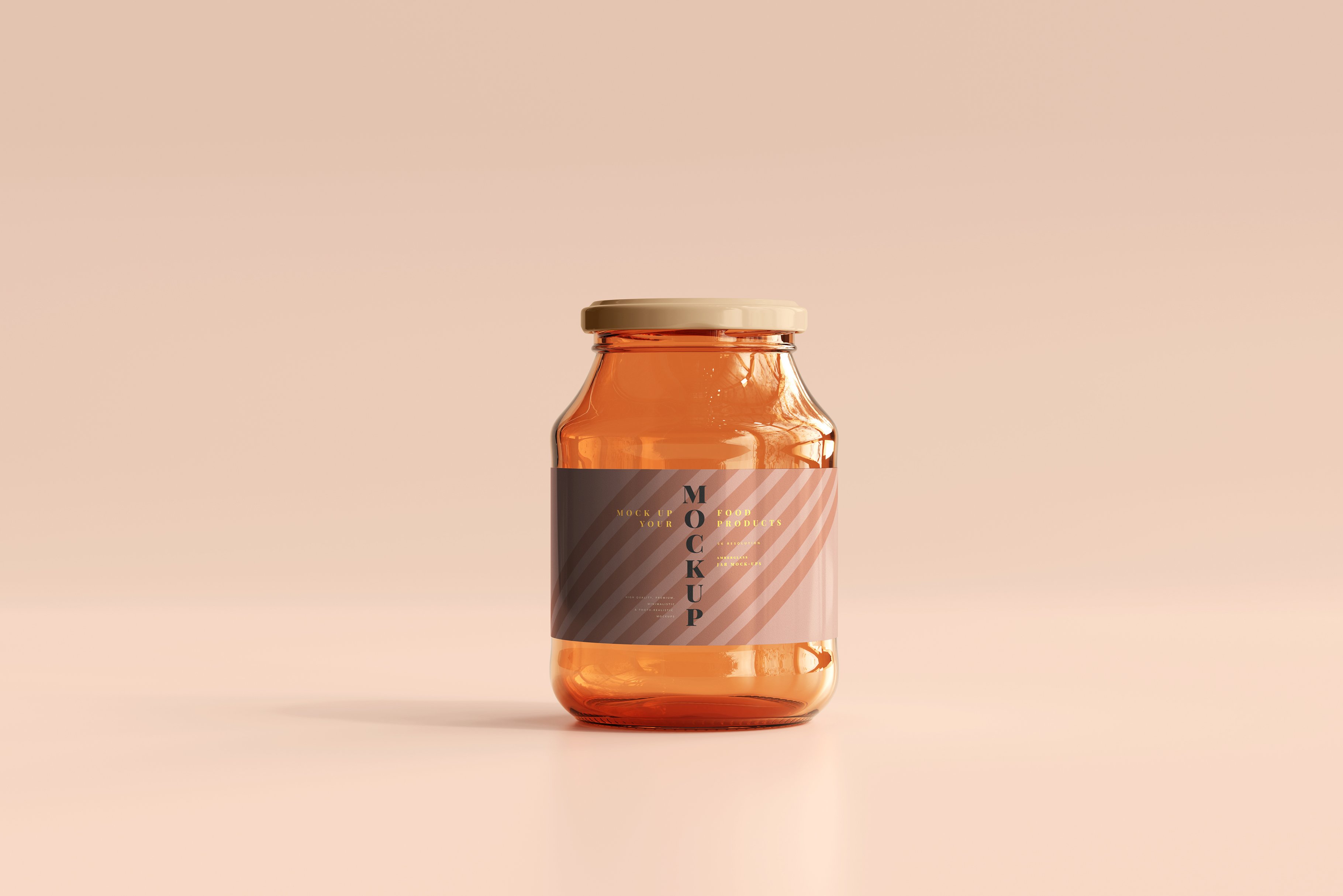 210款多规格透明玻璃密封罐设计展示Ps贴图样机素材 Amber Jars Mockup Collection_img_2