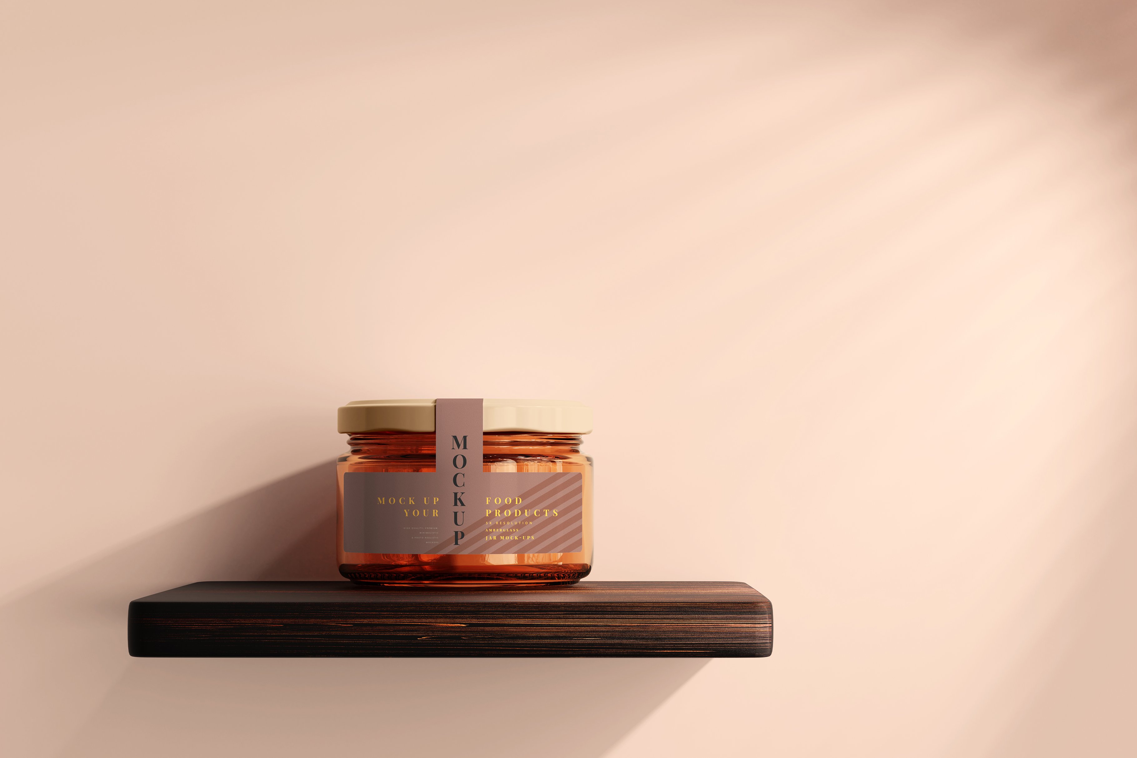 210款多规格透明玻璃密封罐设计展示Ps贴图样机素材 Amber Jars Mockup Collection_img_2