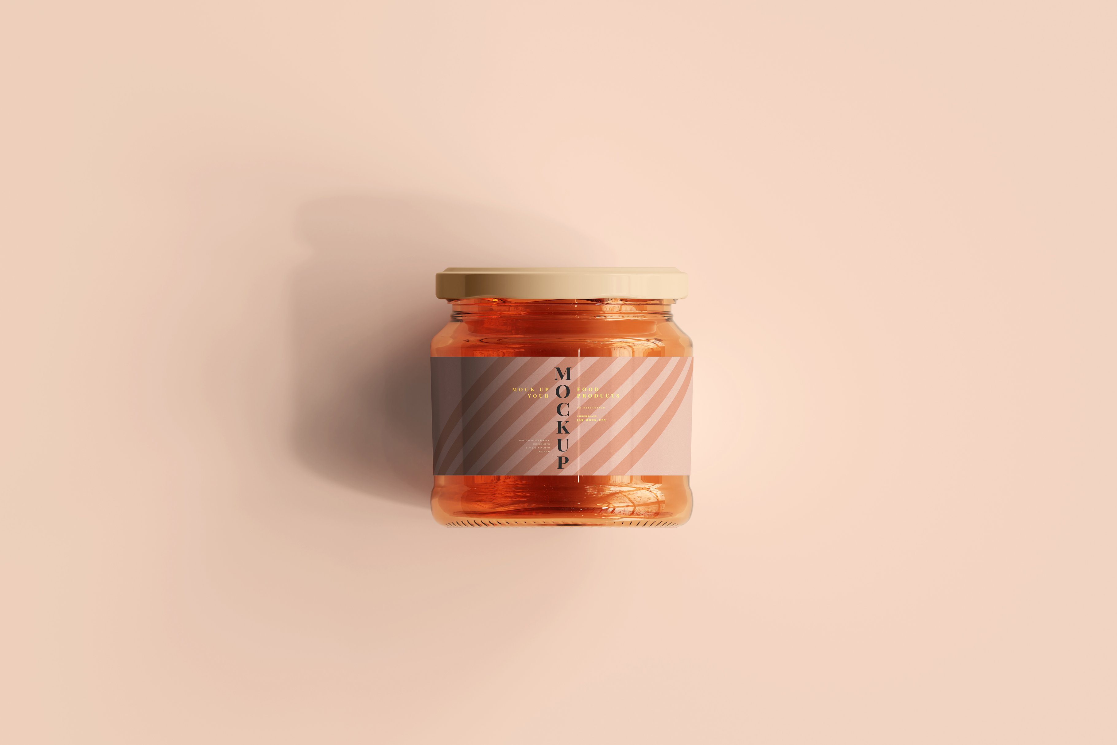 210款多规格透明玻璃密封罐设计展示Ps贴图样机素材 Amber Jars Mockup Collection_img_2