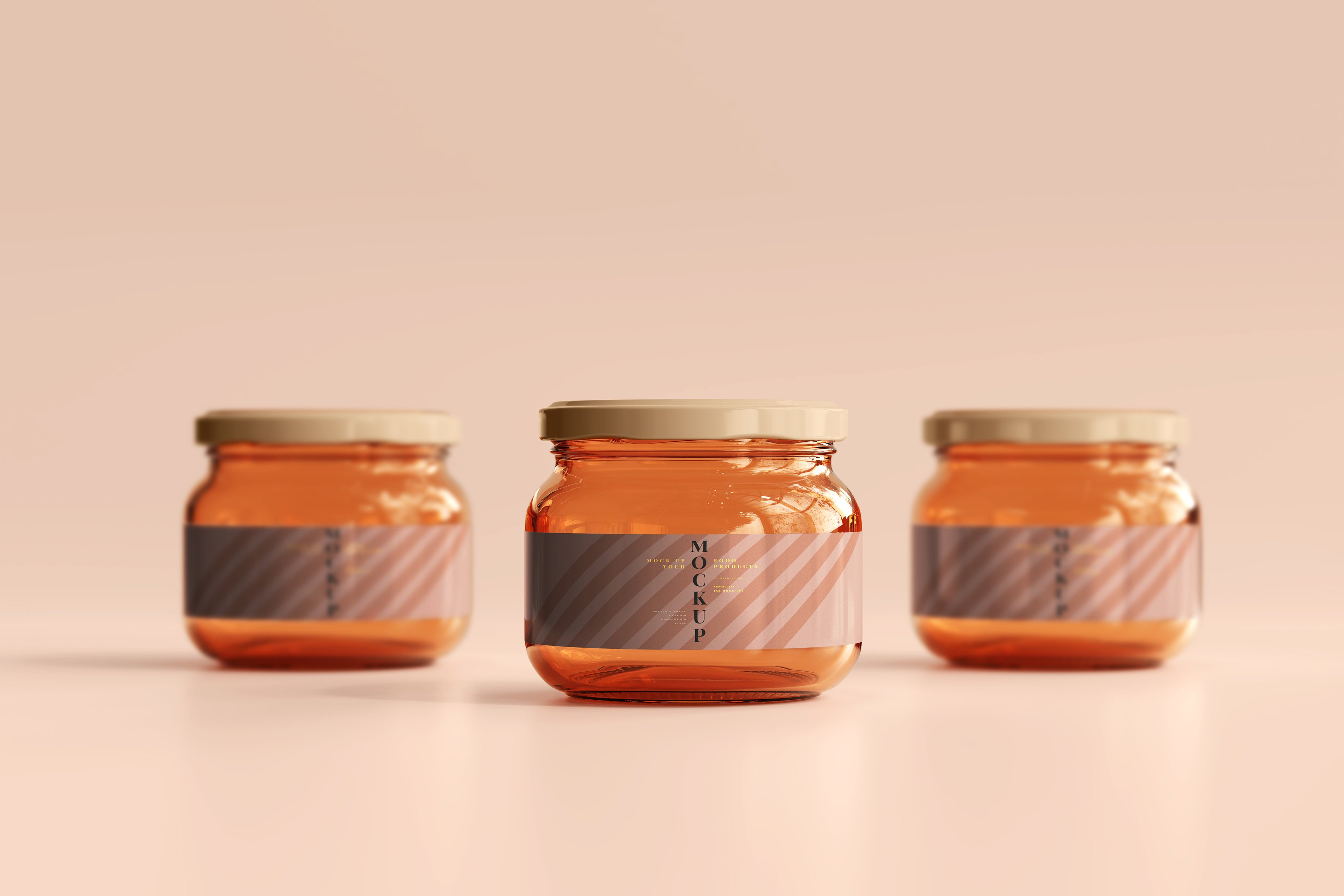 210款多规格透明玻璃密封罐设计展示Ps贴图样机素材 Amber Jars Mockup Collection_img_2