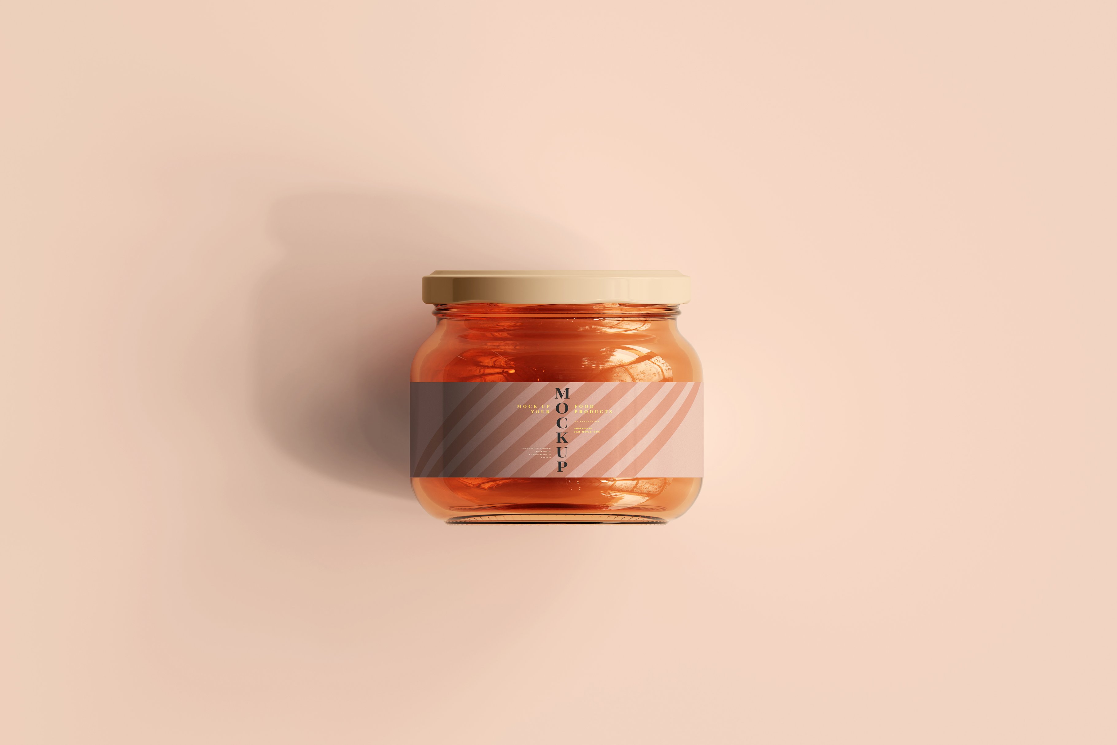 210款多规格透明玻璃密封罐设计展示Ps贴图样机素材 Amber Jars Mockup Collection_img_2