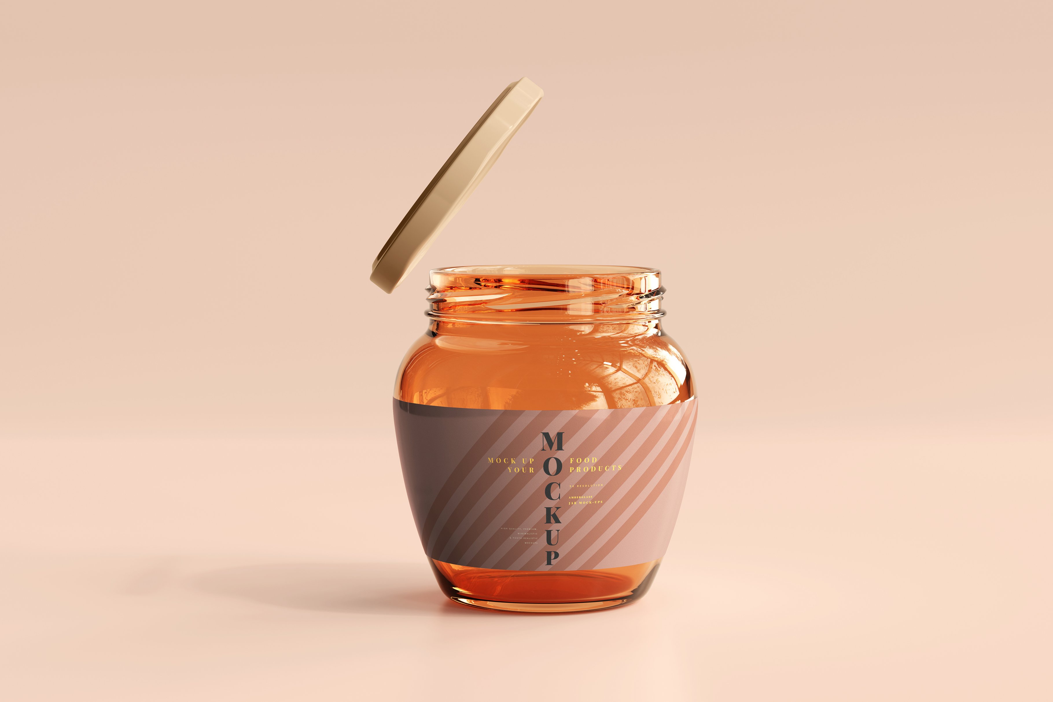 210款多规格透明玻璃密封罐设计展示Ps贴图样机素材 Amber Jars Mockup Collection_img_2