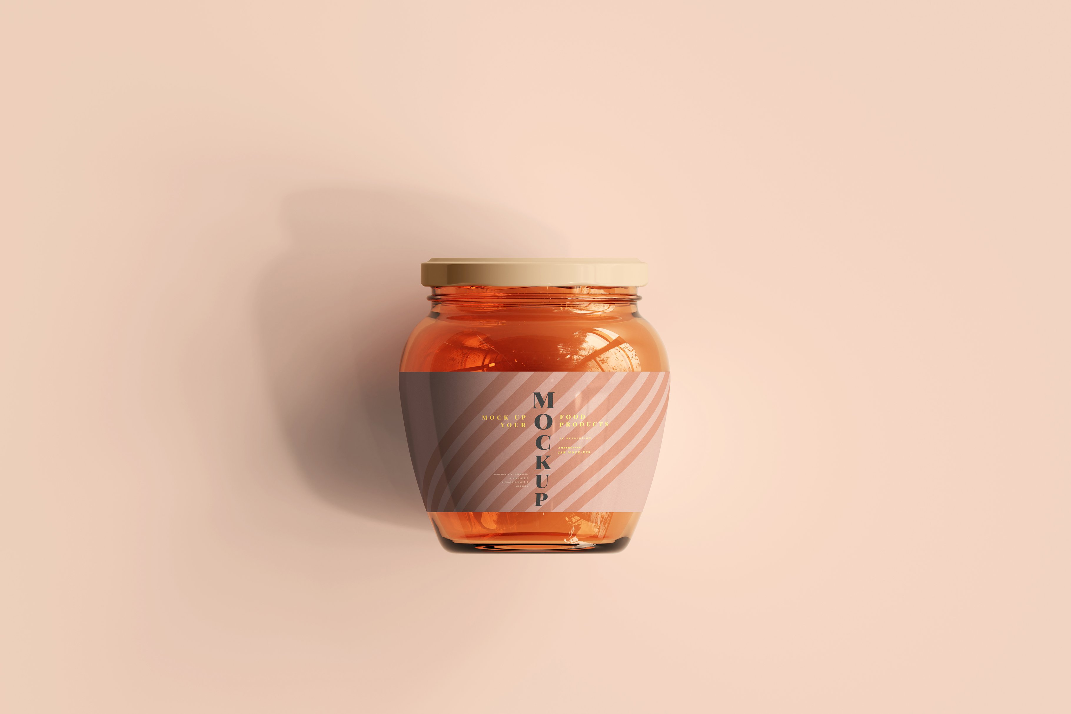 210款多规格透明玻璃密封罐设计展示Ps贴图样机素材 Amber Jars Mockup Collection_img_2