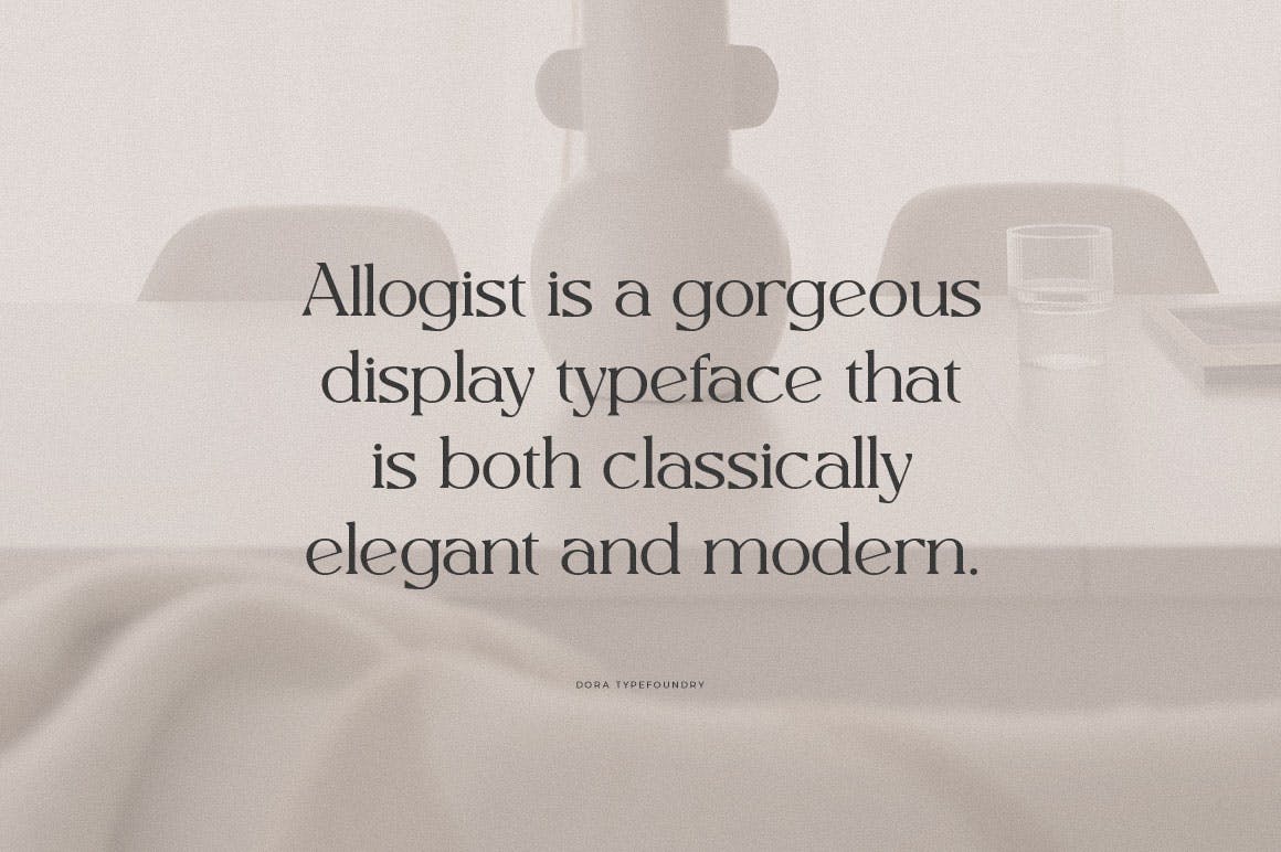 优雅奢华杂志标志包装设计衬线英文字体 Allogist - Modern Typeface_img_2