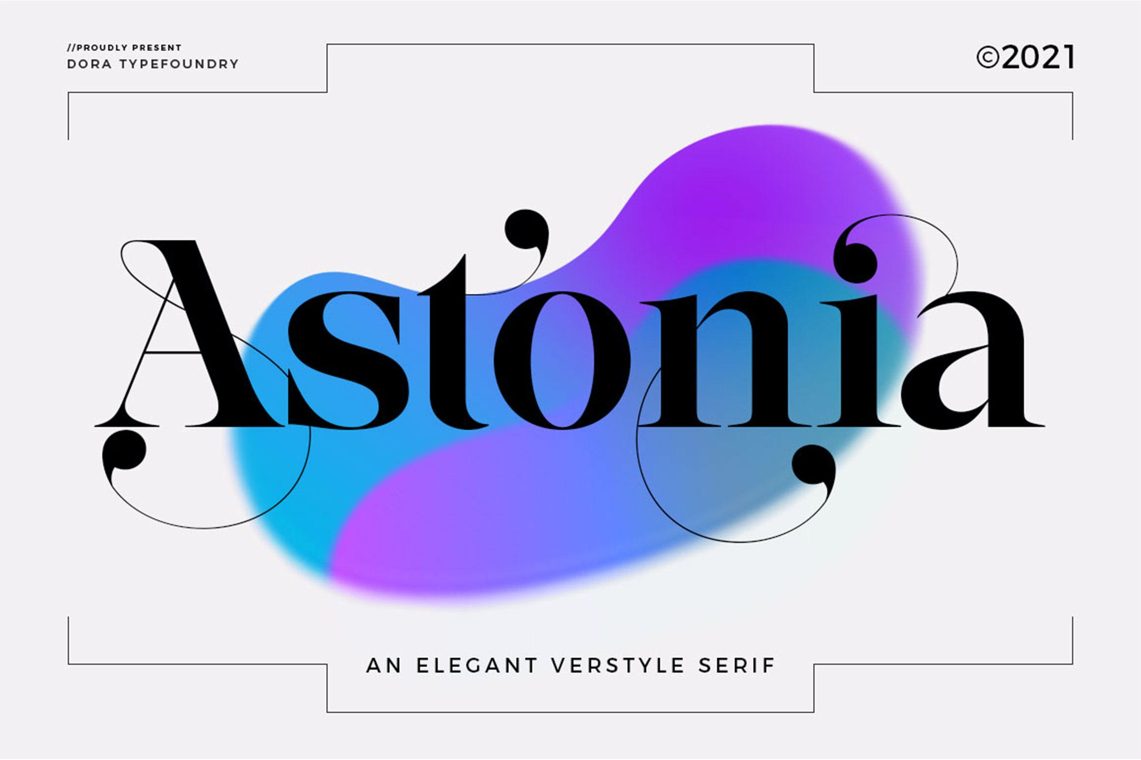 优雅杂志海报徽标logo设计衬线英文字体 Astonia Typeface_img_2