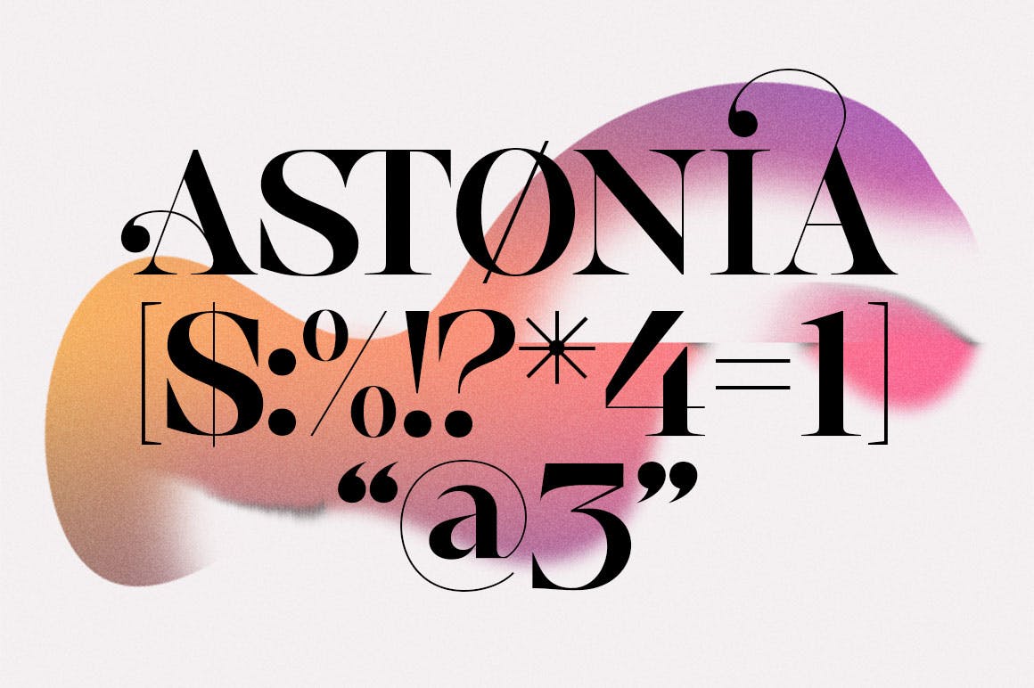 优雅杂志海报徽标logo设计衬线英文字体 Astonia Typeface_img_2