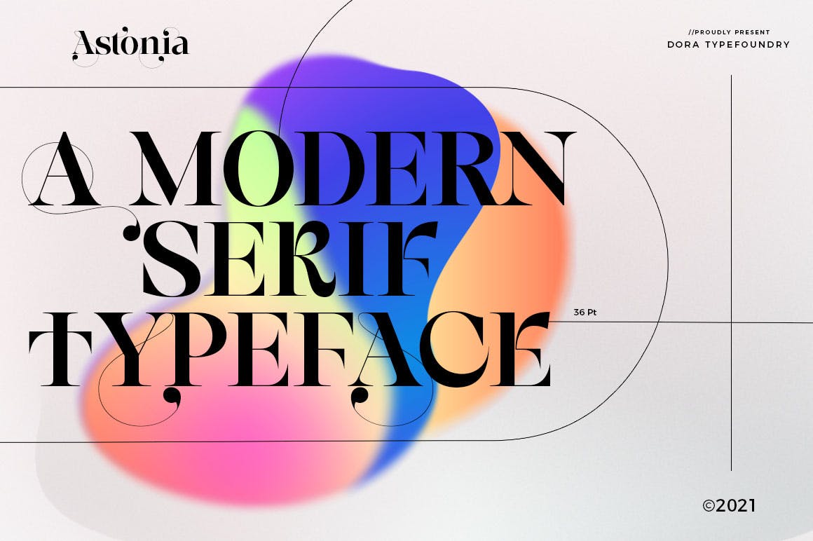 优雅杂志海报徽标logo设计衬线英文字体 Astonia Typeface_img_2