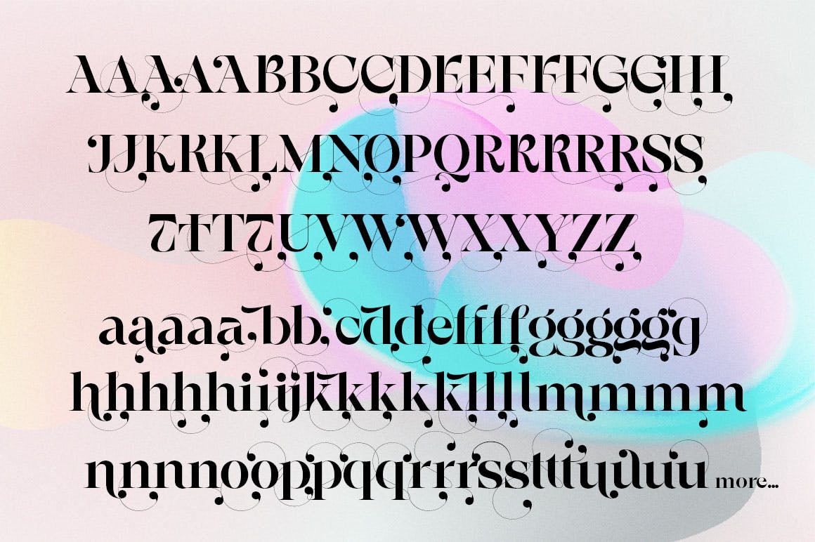 优雅杂志海报徽标logo设计衬线英文字体 Astonia Typeface_img_2