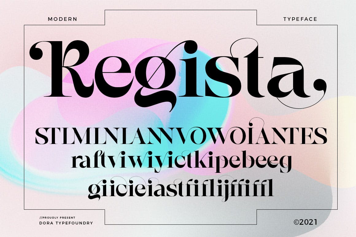 优雅杂志海报徽标logo设计衬线英文字体 Astonia Typeface_img_2