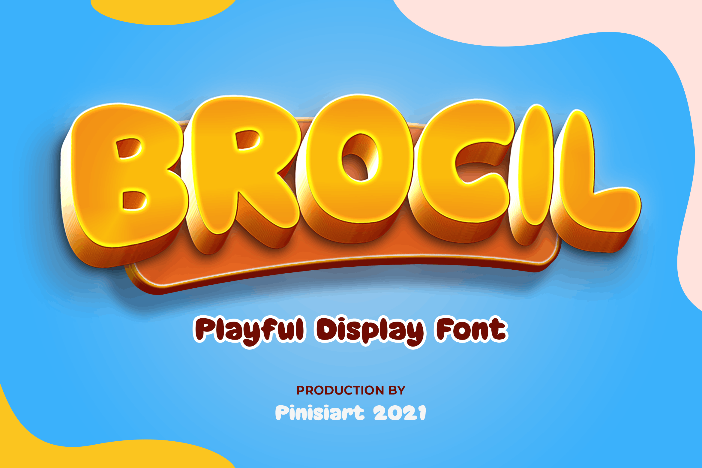 可爱卡通海报标题包装设计无衬线英文字体 BROCIL - kids font_img_2
