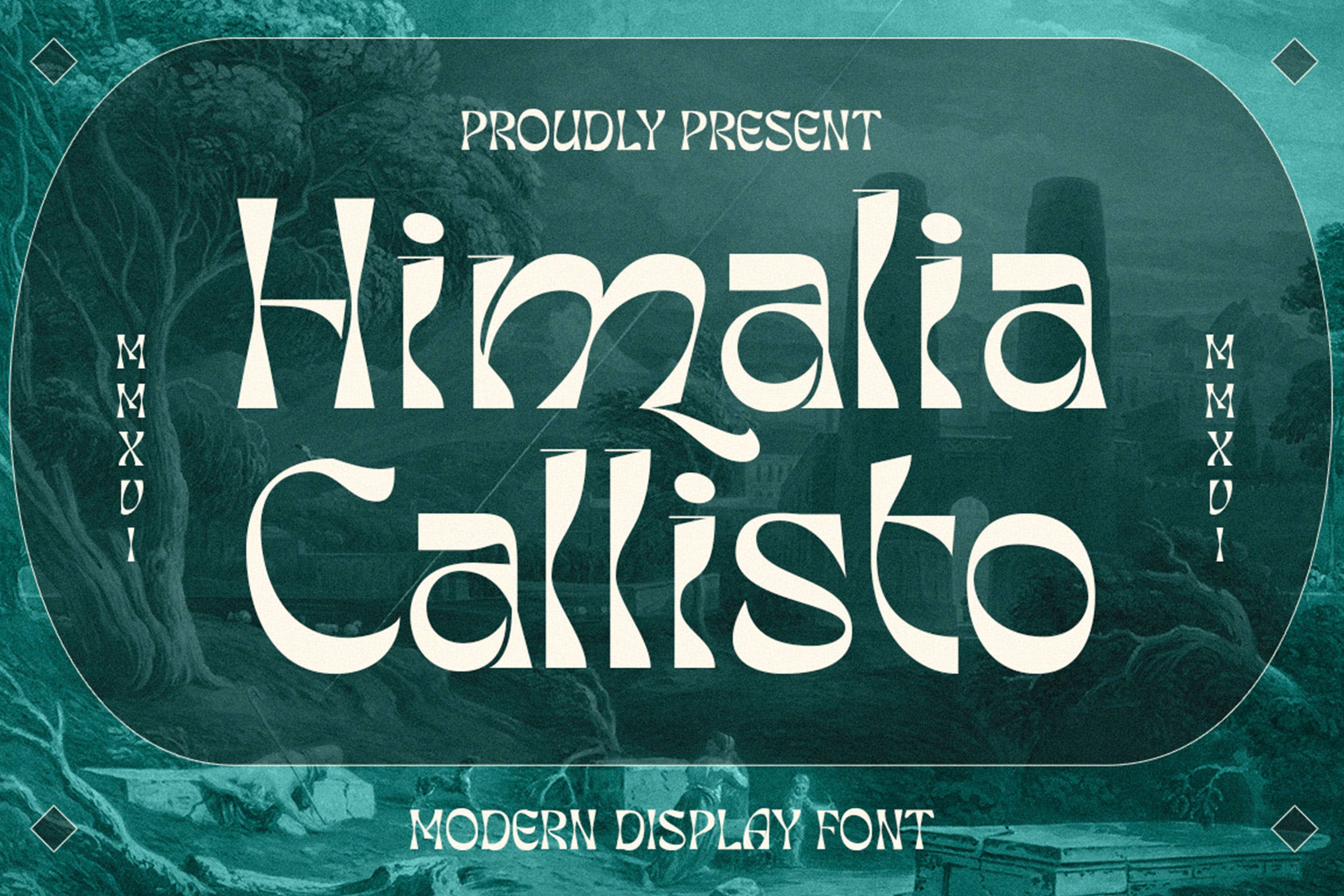 现代逆反差杂志品牌徽标logo设计无衬线英文字体 Himalia Callisto_img_2