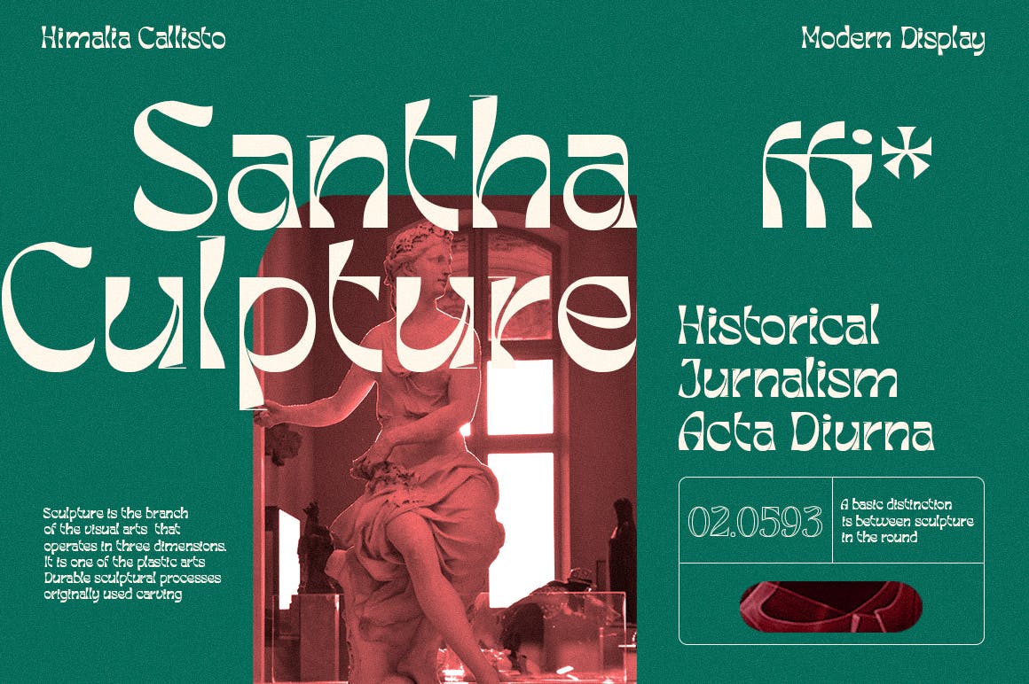 现代逆反差杂志品牌徽标logo设计无衬线英文字体 Himalia Callisto_img_2