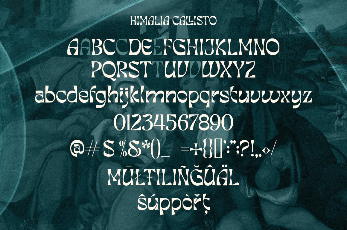 现代逆反差杂志品牌徽标logo设计无衬线英文字体 Himalia Callisto_img_2