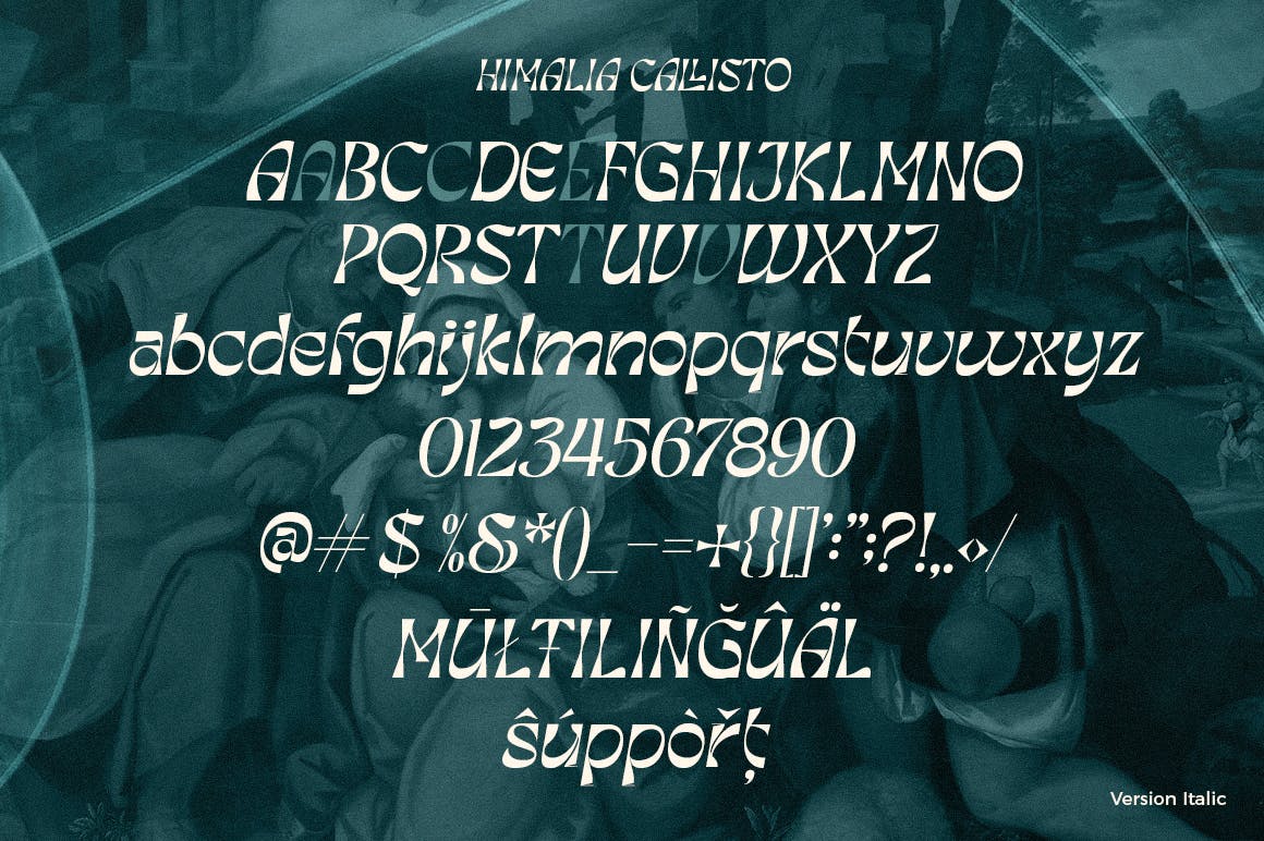 现代逆反差杂志品牌徽标logo设计无衬线英文字体 Himalia Callisto_img_2