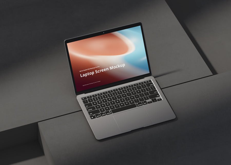 网页设计苹果MacBook air笔记本电脑展示贴图样机 Laptop Mockup Scenes Air_img_2