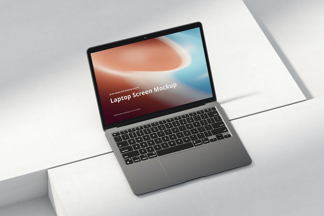 网页设计苹果MacBook air笔记本电脑展示贴图样机 Laptop Mockup Scenes Air_img_2