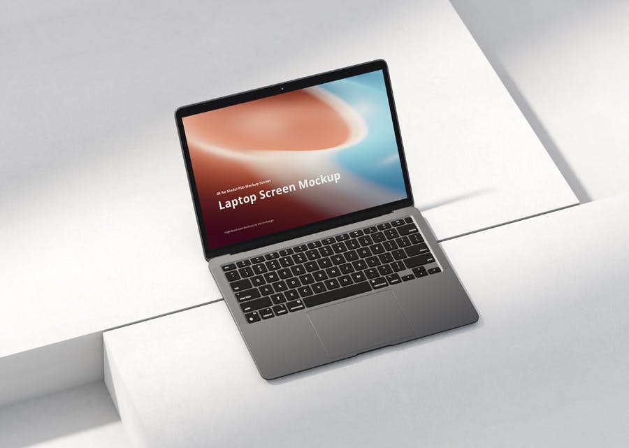 网页设计苹果MacBook air笔记本电脑展示贴图样机 Laptop Mockup Scenes Air_img_2