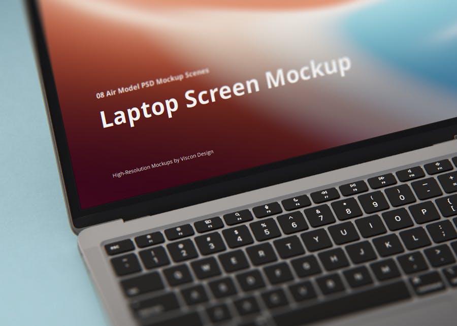 网页设计苹果MacBook air笔记本电脑展示贴图样机 Laptop Mockup Scenes Air_img_2