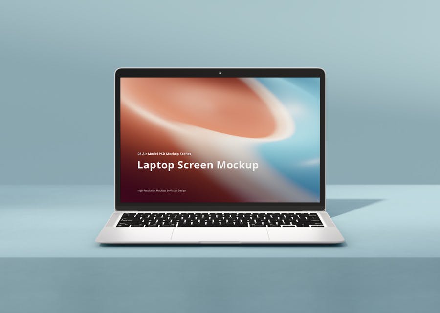 网页设计苹果MacBook air笔记本电脑展示贴图样机 Laptop Mockup Scenes Air_img_2