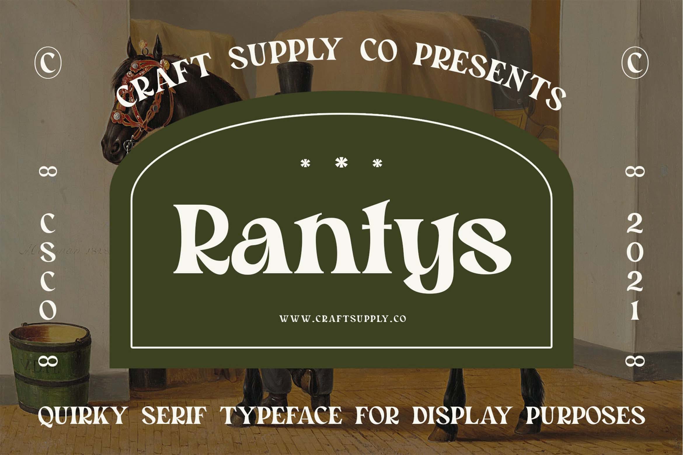 复古品牌标识婚礼设计衬线英文字体 Rantys - Quirky Serif_img_2
