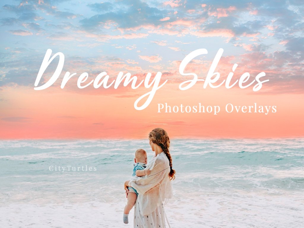 30张梦幻多彩日落彩虹云彩天空叠加层背景图片 30 Dreamy Pastel Sky Overlays_img_2