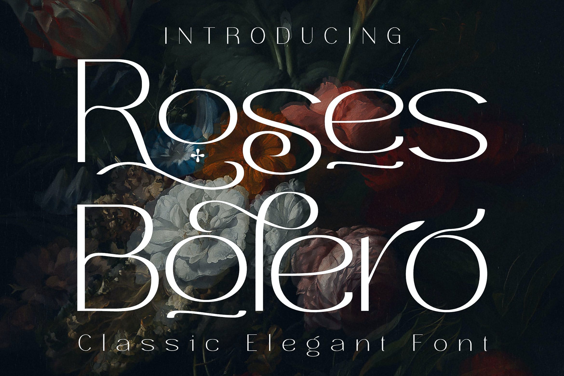 复古奢华杂志海报品牌设计无衬线英文字体 Roses Bolero Elegant Sans Serif_img_2