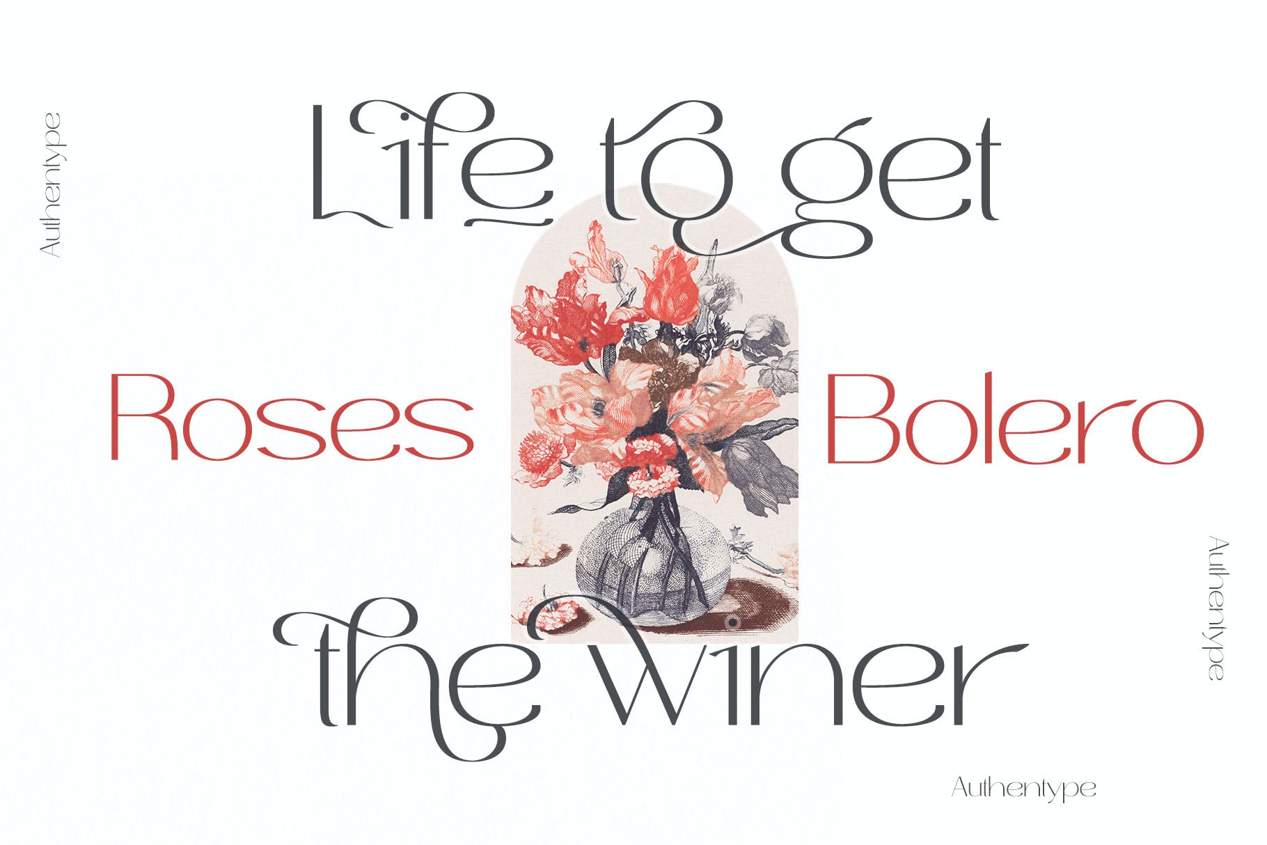 复古奢华杂志海报品牌设计无衬线英文字体 Roses Bolero Elegant Sans Serif_img_2