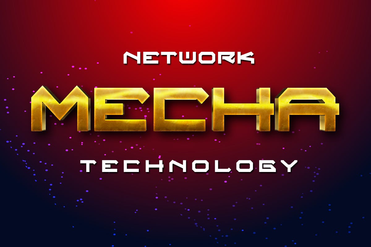 时尚贴纸邀请卡徽标logo设计无衬线英文字体 Robotic Mecha Display Font_img_2