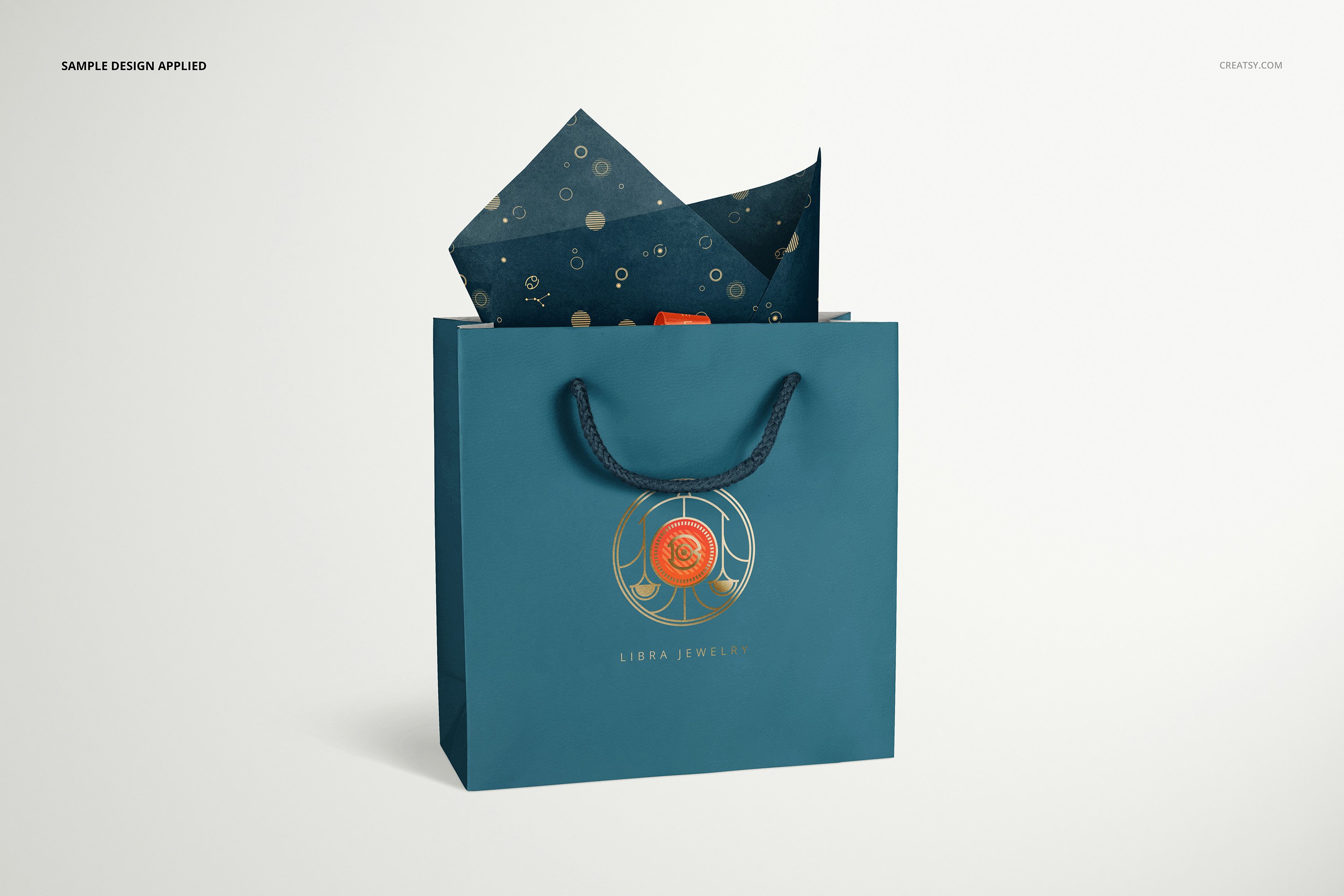 时尚高端珠宝首饰盒包装纸设计Ps智能贴图样机模板素材 Jewelry Wrapping Tissue Paper Mockup_img_1