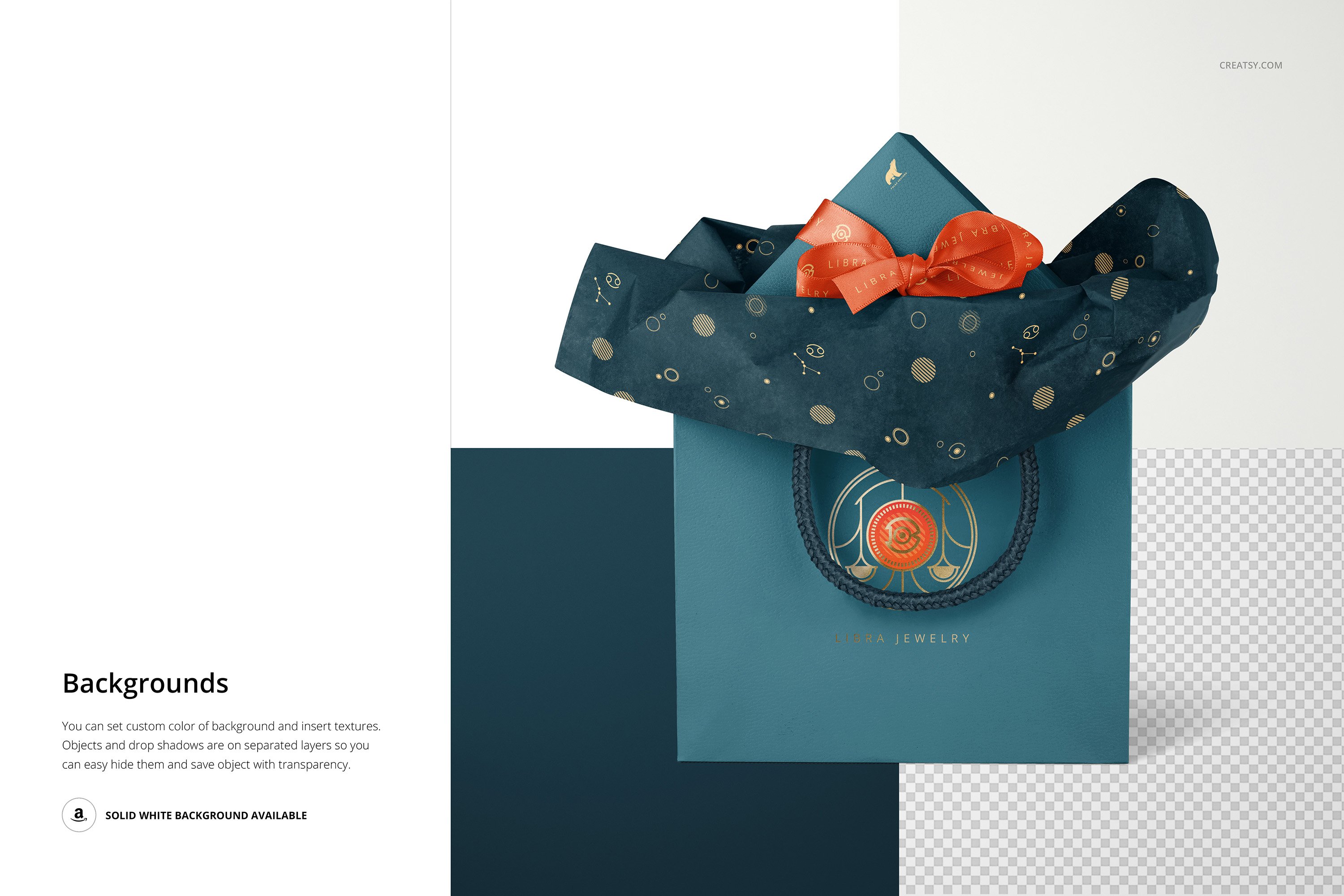 时尚高端珠宝首饰盒包装纸设计Ps智能贴图样机模板素材 Jewelry Wrapping Tissue Paper Mockup_img_1