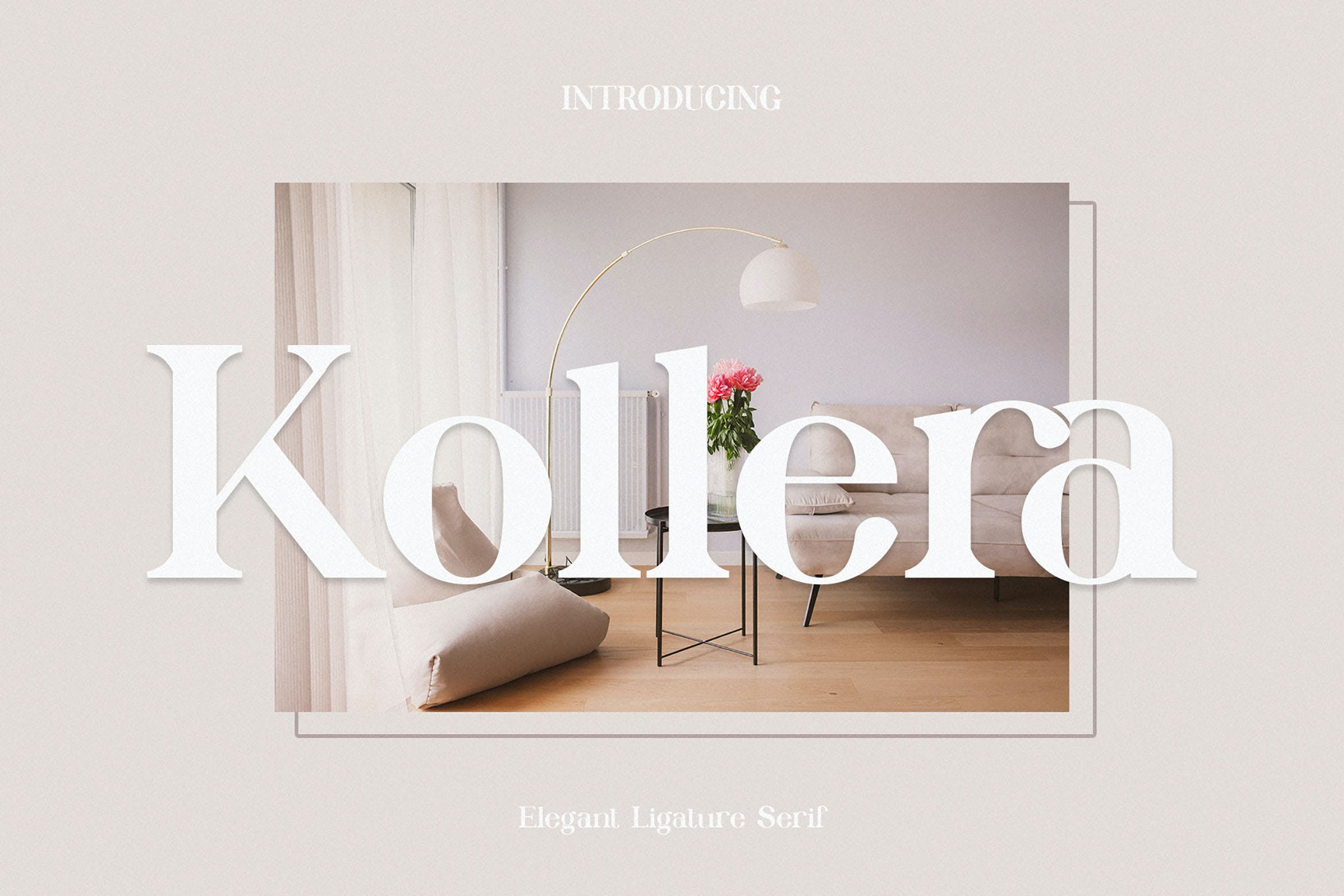 优雅杂志媒体徽标logo设计衬线英文字体 Kollera Elegant Ligauture Serif_img_2
