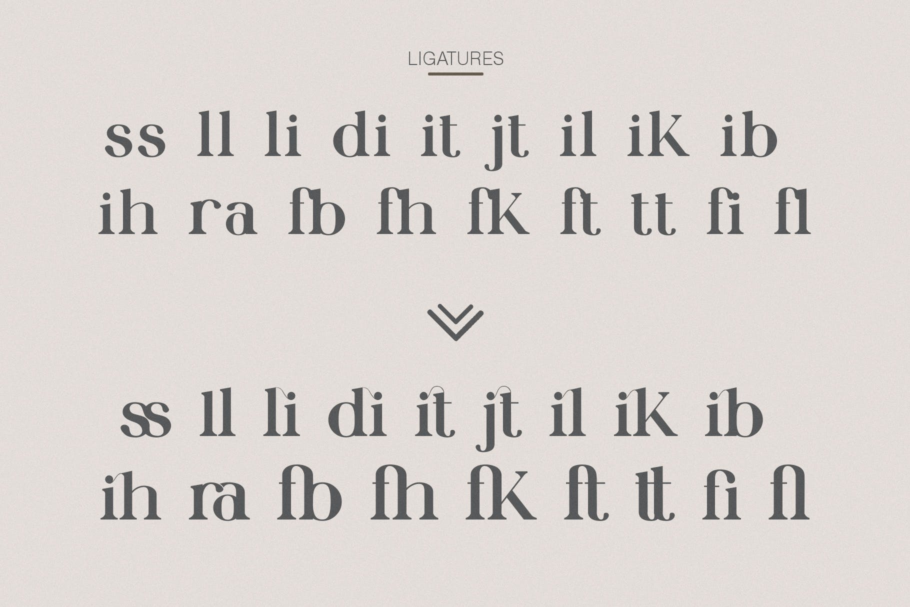 优雅杂志媒体徽标logo设计衬线英文字体 Kollera Elegant Ligauture Serif_img_2