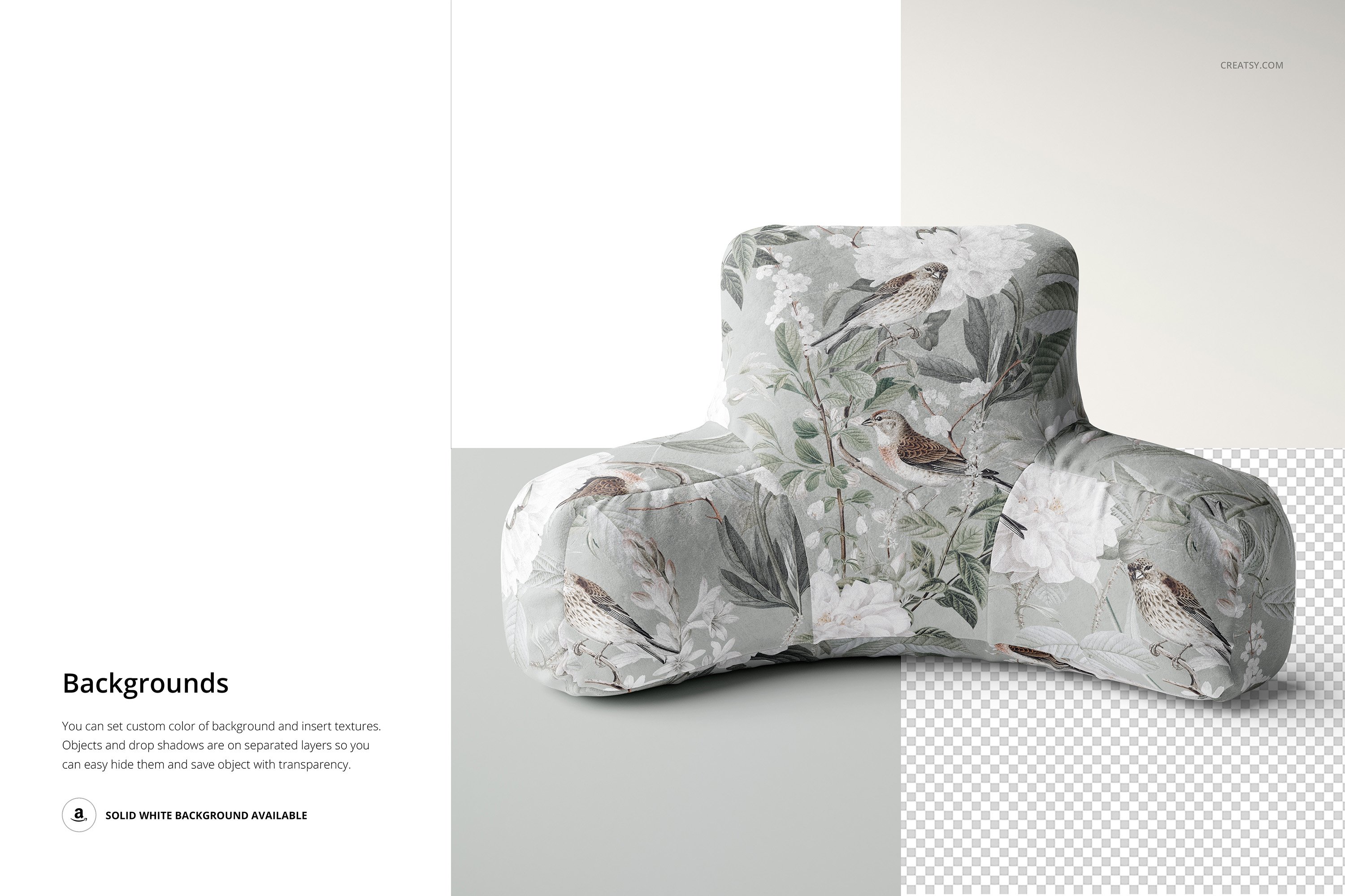 聚酯天鹅绒靠枕枕头枕套印花设计Ps智能贴图样机模板套装 Reading Pillow Mockup Set_img_2