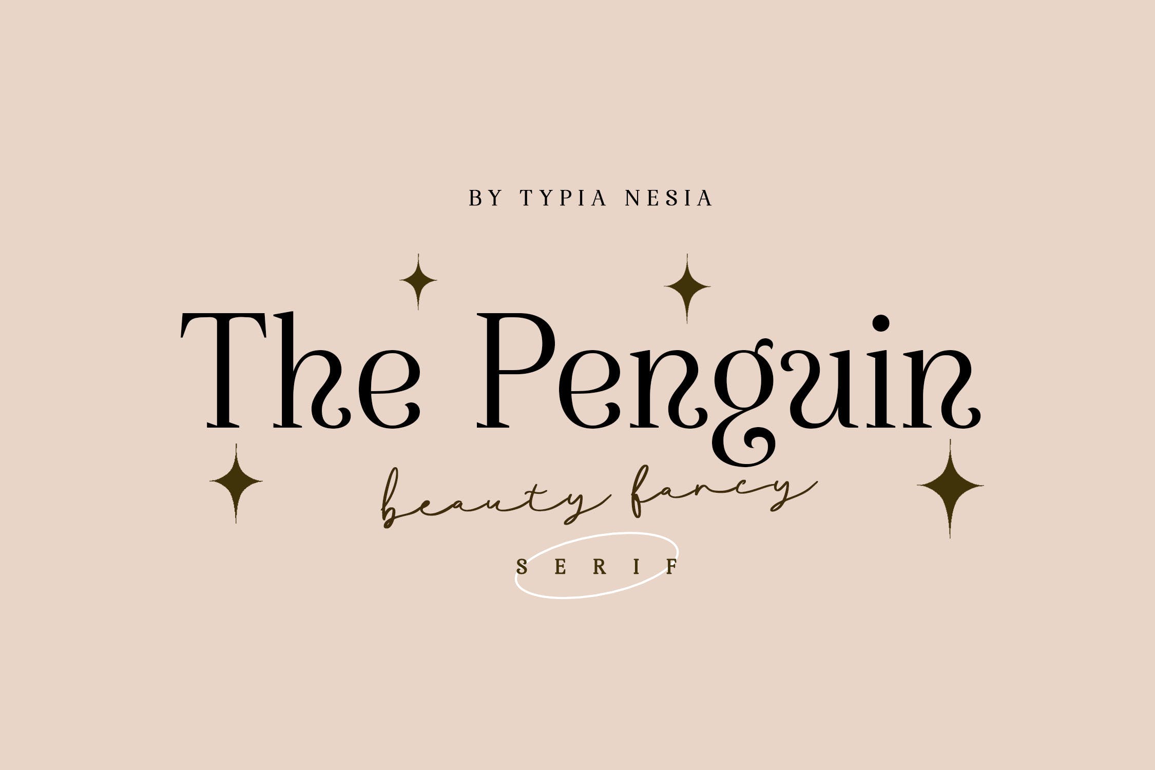 时尚优雅杂志品牌标题设计衬线英文字体 The Penguin - Beauty Fancy Classic Serif_img_2
