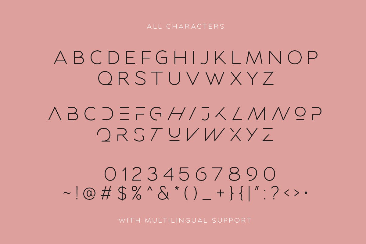 现代海报标识徽标logo设计无衬线英文字体 Lighters - Light Logo Font_img_2