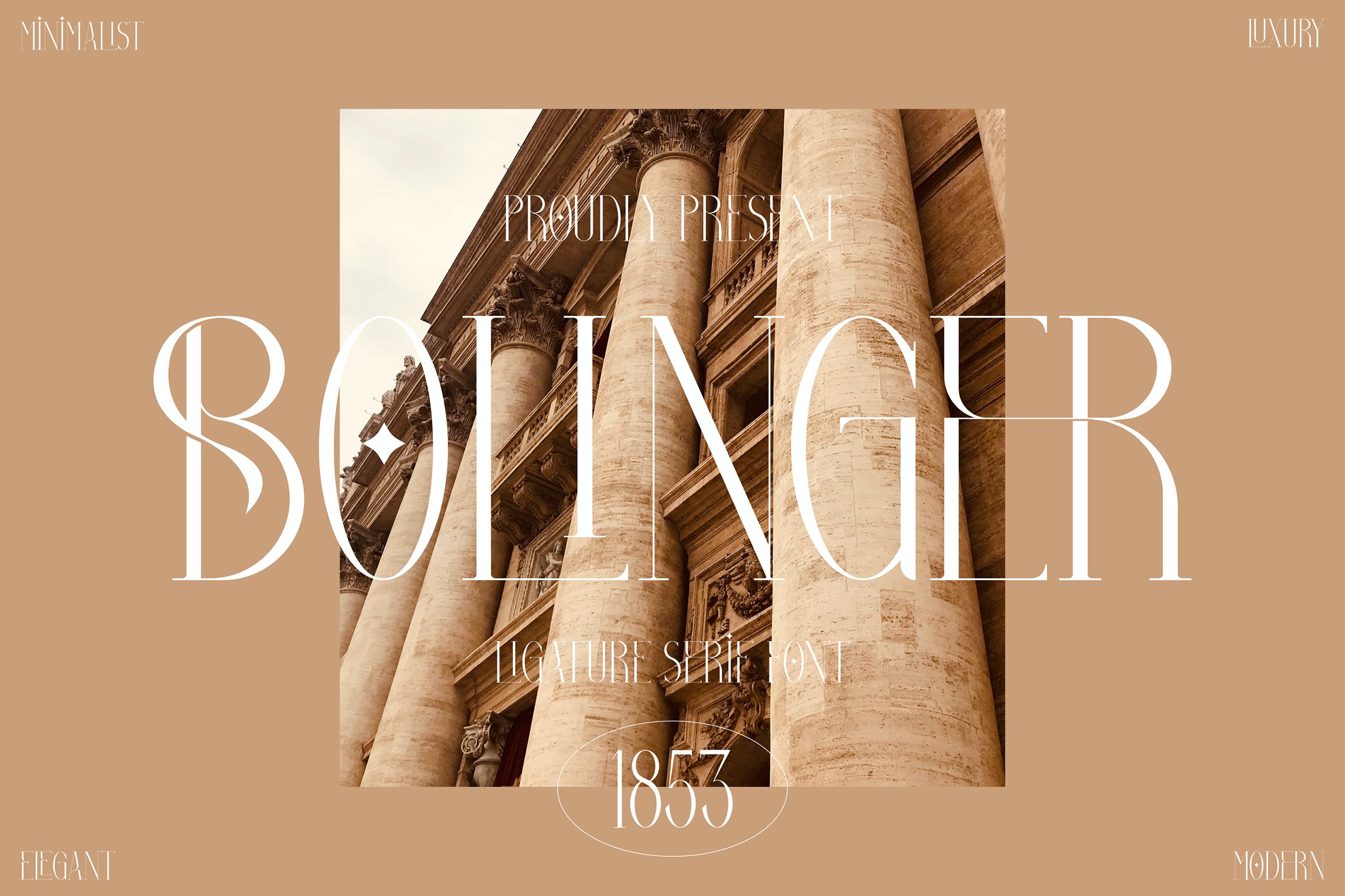 现代优雅海报品牌项目设计衬线英文字体 Bolinger Minimalist Serif Font LS_img_2