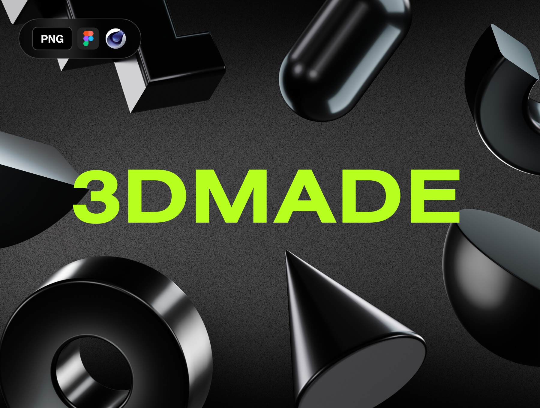 创意3D立体金属质感几何Icon图标设计素材源文件 3D Made Big Pack_img_2