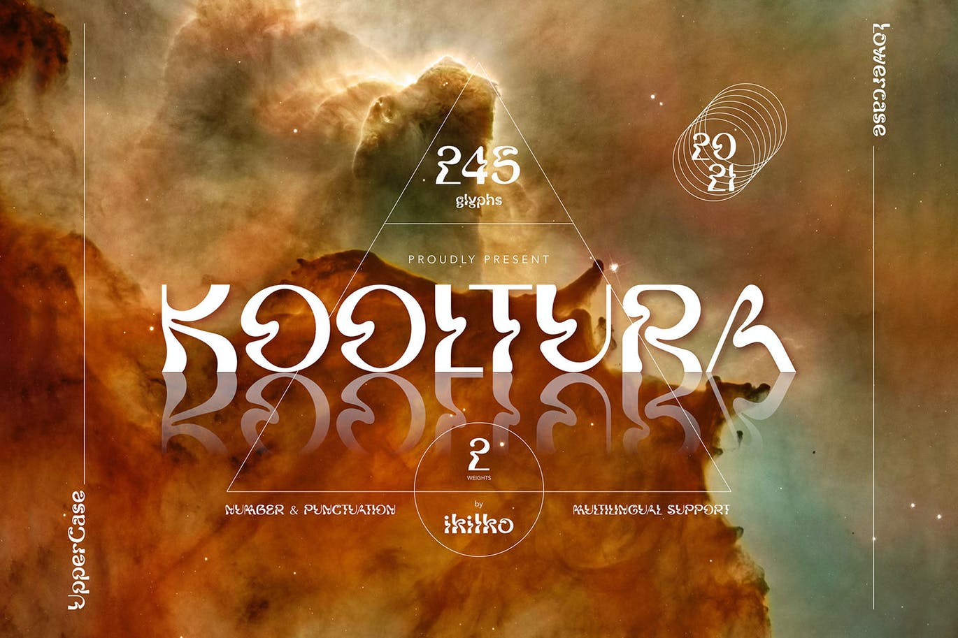 70年代复古迷幻酸性标题徽标Logo设计衬线英文字体素材 Kooltura Psychadelic Type_img_2
