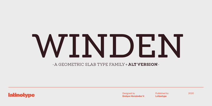 28款现代几何平板衬线英文字体家族 Winden Font Family_img_2