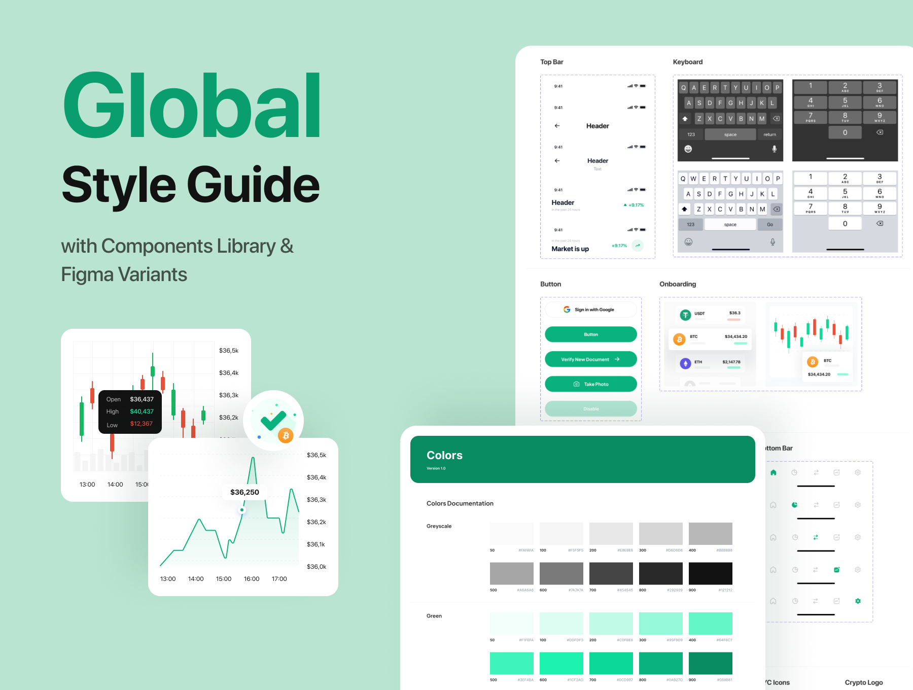 现代极简金融理财股票应用程序APP界面设计模板 Cryptoland - Crypto Market App UI Kit_img_2