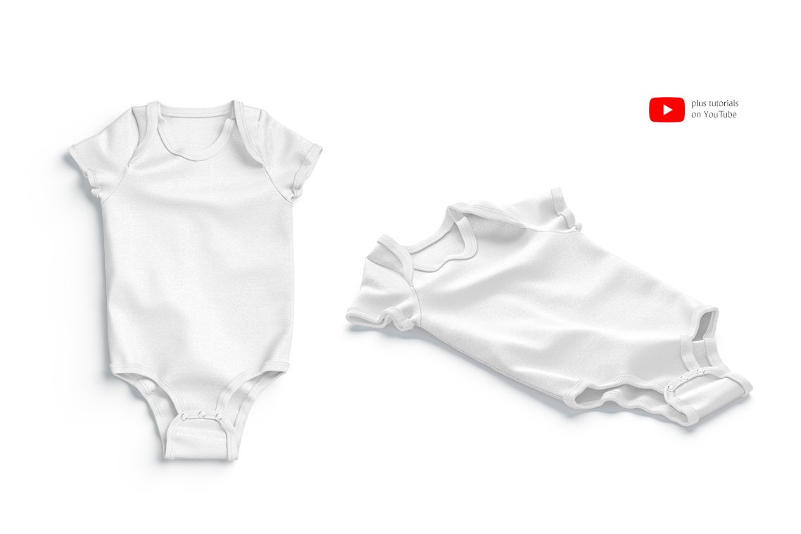 动态旋转婴儿紧身连衣裤设计贴图样机素材 Baby Bodysuit Animated Mockup_img_2